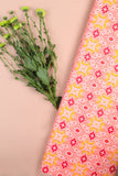 Peach Patola Silk Fabric