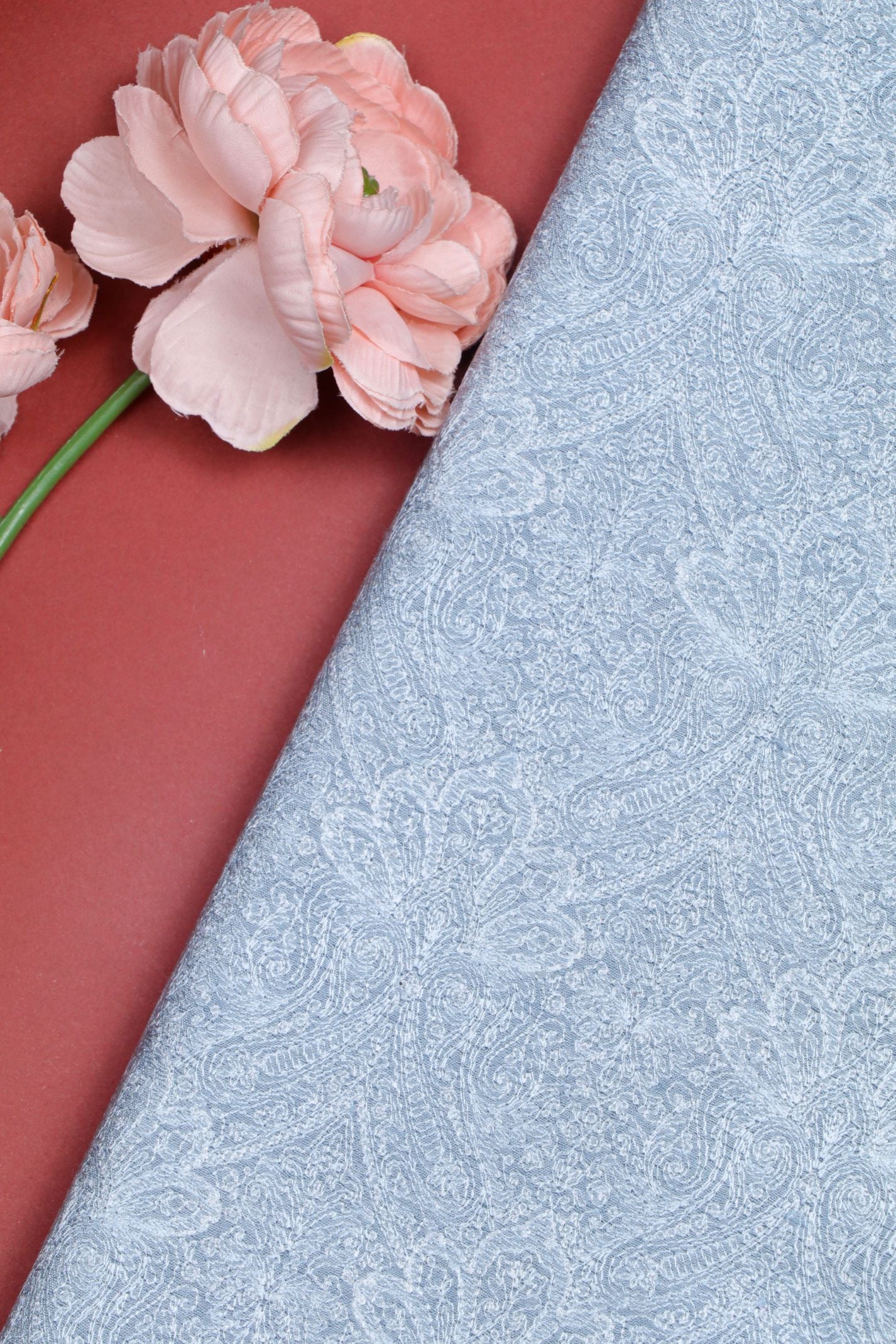 Grey Munga silk  Fabric
