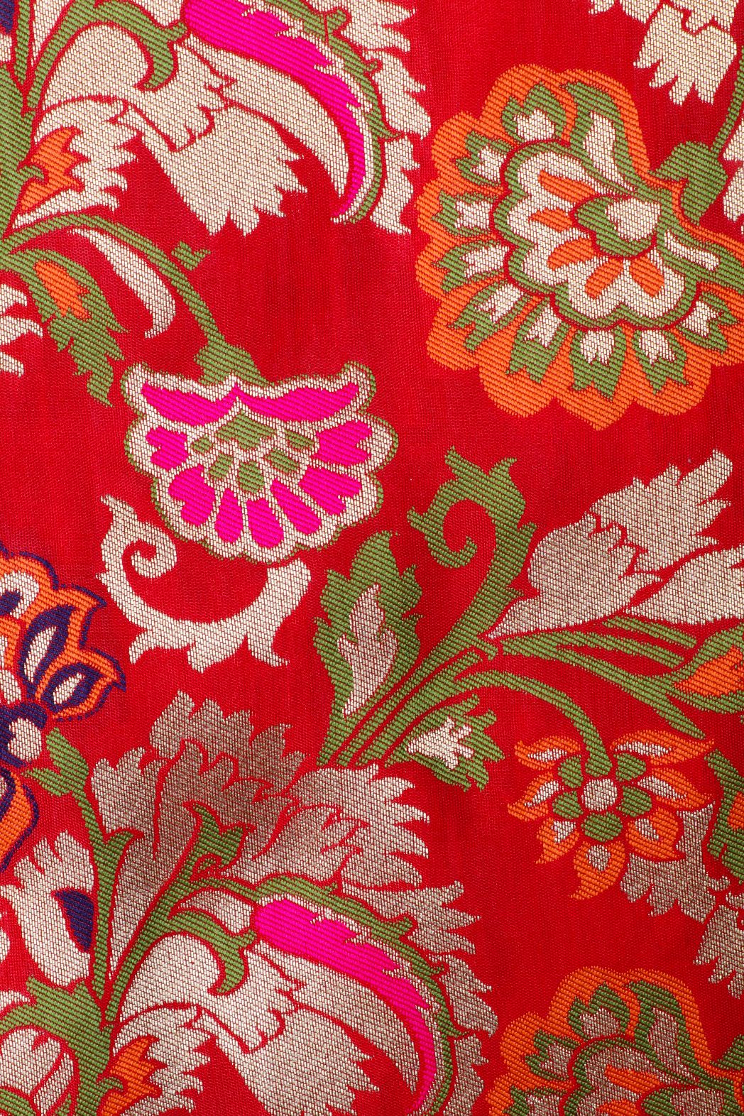 Red Broacde Fabric