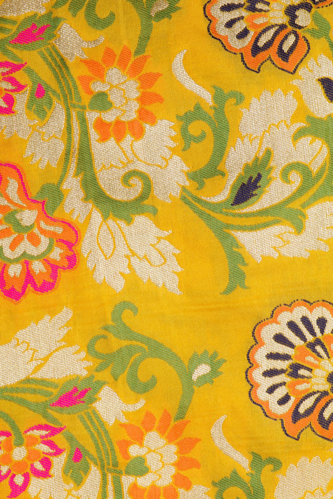 Yellow Broacde Fabric